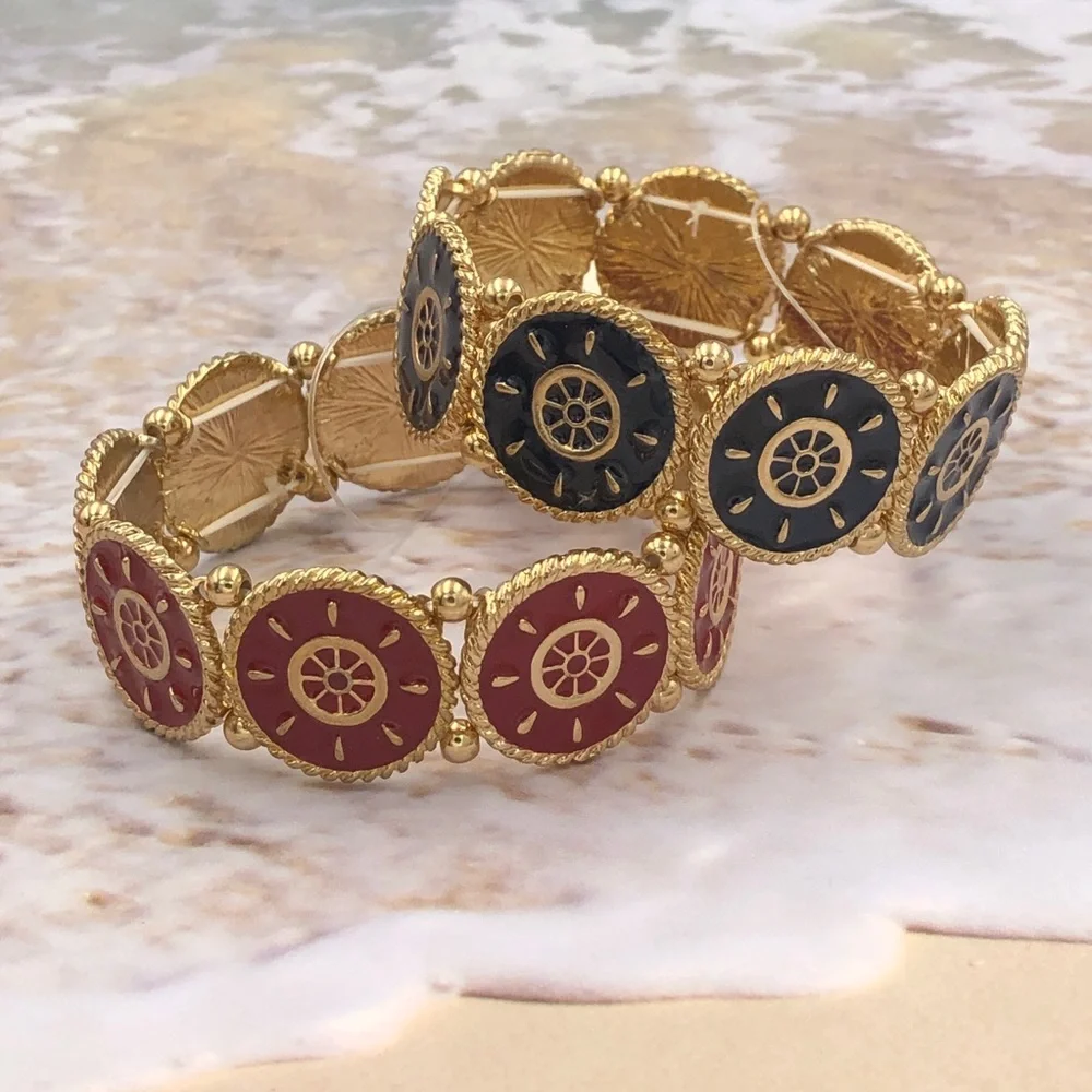 🌼Nautical Ship Wheel Stretch Bracelet